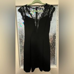 BCBGeneration Lace Back Pleated Mini Dress